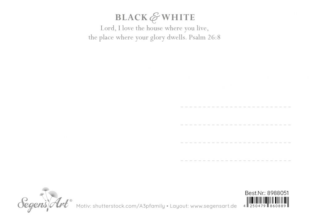 Postkarte Black & White - Enjoy him