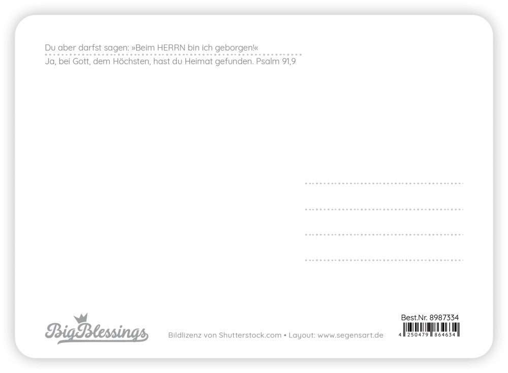 XL-Postkarte Big Blessing – Geborgen
