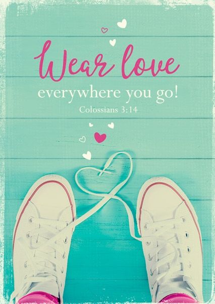 Postkarte - Wear love (Schuhe)