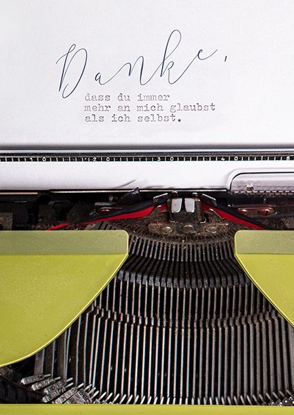 Postkarte - Danke (Schreibmaschine)