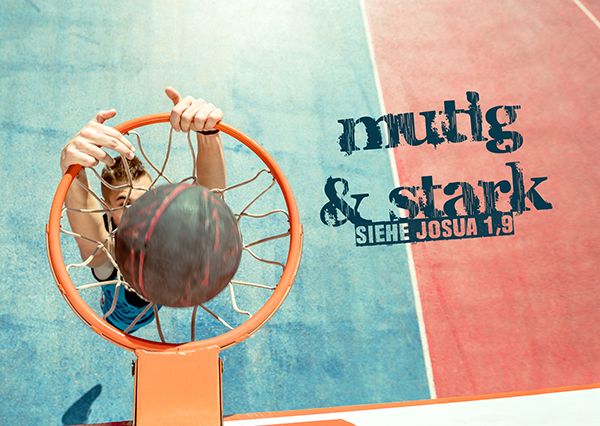 Postkarte – mutig & stark (Basketball)