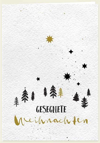 Faltkarte Collage – Gesegnete Weihnachten (Wald)