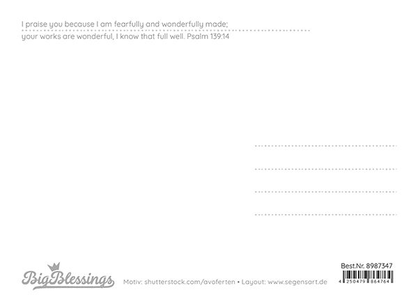 XL-Postkarte Big Blessing – Love (Pflanze)