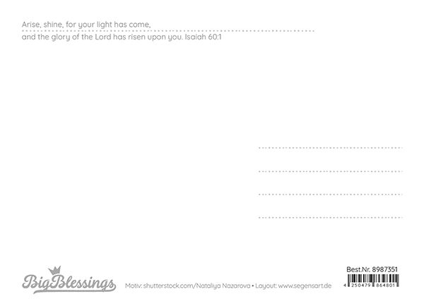 XL-Postkarte Big Blessing – Arise