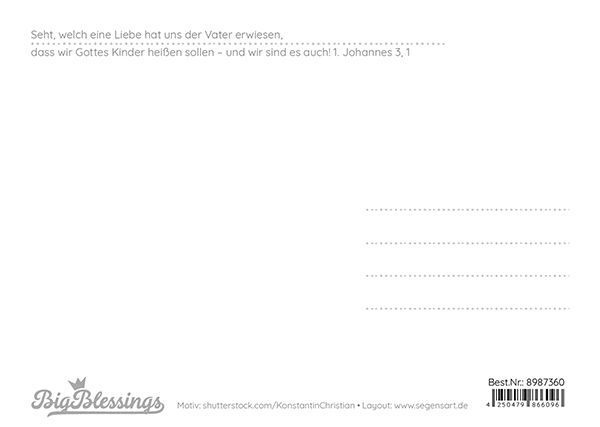 XL-Postkarte Big Blessing – Ich bin ein Kind Gottes